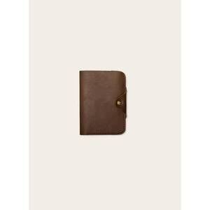 NEW WP STANDARD unisex leather snap passport travel wallet in chocolate